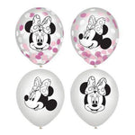 Amscan Latex Minnie Mouse Forever Confetti Filled 12″Latex Balloons (6)