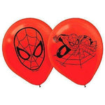Amscan Latex Spider Man 12" Latex Balloons (6 Count)