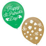 Amscan Latex St Patrick's Day Printed Latex Balloons 12″ Latex Balloons (15 count)