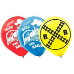 Amscan Latex Thomas All Aboard Train Themed 12" Latex Balloons (6 Count)