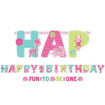 Amscan Party Supplies Happy Birthday Fun to be One Banner