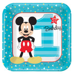 Amscan Party Supplies Mickey Fun One Square Plates 7″ (8 count)