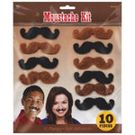 Amscan Party Supplies Mustache Kit (10 count)