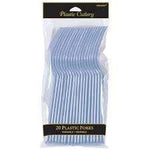 Amscan Party Supplies Pastel Blue Fork 20ct (20 count)