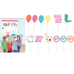 Amscan Party Supplies Peppa Pig Confetti Party Scene Setters with Props Balloons (16 count)