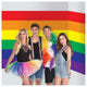 Pride Rainbow Stripe Room Roll Backdrop