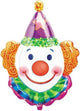 Globo con forma de cabeza de payaso de 25"