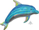 Globo de Delfín Azul Iridiscente Gigante de 27"