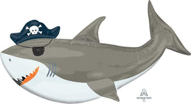 Anagram Mylar & Foil Ahoy Birthday Shark 41″ Foil Balloon
