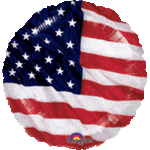 Anagram Mylar & Foil American Flag Flying Colors 18″ Balloon