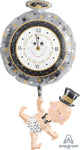 Anagram Mylar & Foil Baby Holding Clock 39″ Foil Balloon