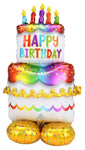 Anagram Mylar & Foil Birthday Cake Airloonz 60″ Balloon