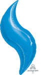 Anagram Mylar & Foil Blue Curve 36″ Balloon