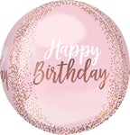 Anagram Mylar & Foil Blush Birthday 16″ Orbz Balloon