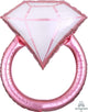 Blush Wedding Ring 30″ Foil Balloon