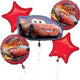 Bouquet Cars Birthday Foil Balloons