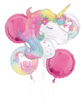 Anagram Mylar & Foil Enchanted Unicorn Birthday Wishes Bouquet Kit