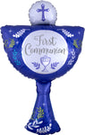 Anagram Mylar & Foil First Communion Boy Blue 31″ Balloon