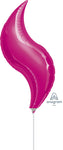 Anagram Mylar & Foil Fuchsia Curve 28″ Balloon