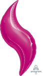 Anagram Mylar & Foil Fuchsia Curve 36" Balloon