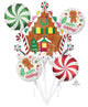 Gingerbread House & Holiday Cookies Balloon Bouquet