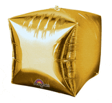 Anagram Mylar & Foil Gold Cubez 15″ Balloon