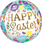 Anagram Mylar & Foil Happy Easter Eggs Tulip Orbz 16″ Balloon