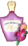 Anagram Mylar & Foil Happy Mother's Day Mom Satin Perfume Bottle 28″ Balloon