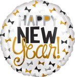 Anagram Mylar & Foil Happy New Year Bow Ties 18″ Balloon