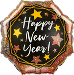 Anagram Mylar & Foil Happy New Year Gold Sparkle 22″ Balloon