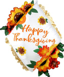 Anagram Mylar & Foil Happy Thanksgiving Satin Ruffle Diamond 27″ Balloon