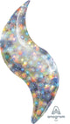 Holographic Fireworks Curve 36″ Foil Balloon
