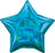 Anagram Mylar & Foil Iridescent Cyan Star 18″ Balloon