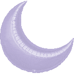 Anagram Mylar & Foil Lilac Crescent Moon 26″ Balloon