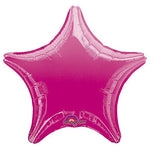 Anagram Mylar & Foil Metallic Fuchsia Star 19″ Balloon
