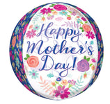 Anagram Mylar & Foil Mother's Day Beautiful Floral Orbz 16″ Balloon
