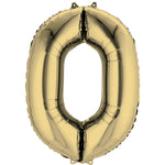 Anagram Mylar & Foil Number 0 White Gold 34″ Balloon