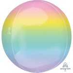 Anagram Mylar & Foil Ombre Pastel Rainbow Orbz 16″ Balloon