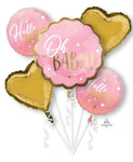 Anagram Mylar & Foil Pink Baby Girl Balloon Bouquet