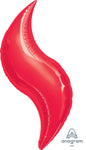 Anagram Mylar & Foil Red Curve 36″ Balloon