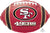 Anagram Mylar & Foil San Francisco 49ers 17" Football Balloon