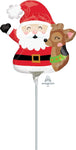 Anagram Mylar & Foil Santa And Reindeer 10″ Airfill Balloon