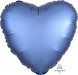 Anagram Mylar & Foil Satin Luxe Blue Azure Heart 18″ Balloon