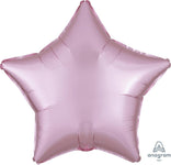 Globo Estrella Rosa Pastel Satin Luxe 18″