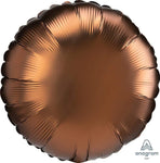 Anagram Mylar & Foil Satin Luxe Round Cocoa 18″ Balloon
