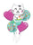 Anagram Mylar & Foil Selfie Celebration Mermaid Cat Balloon Bouquet