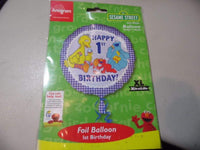 Anagram Mylar & Foil Sesame Street 18" 1st Birthday Balloon