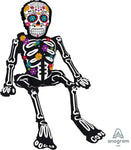 Sitting Day of the Dead Skeleton 26″ Balloon