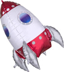 Anagram Mylar & Foil Space Rocket Ship 29″ Balloon