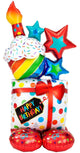 Stacked Birthday Icons 55″ AirLoonz Balloon